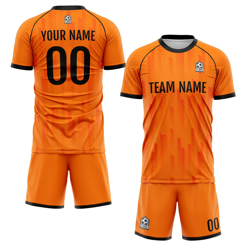 Custom Soccer Jerseys for Men Women Personalized Soccer Uniforms for Adult and Kid Orange&Black enthsush