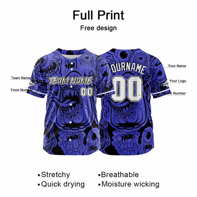 Custom Baseball Uniforms High-Quality for Adult Kids Optimized for Performance Monster-Blue enthsush