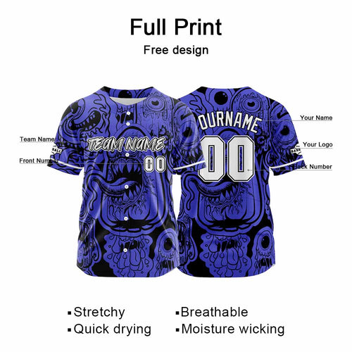Custom Baseball Uniforms High-Quality for Adult Kids Optimized for Performance Monster-Blue enthsush