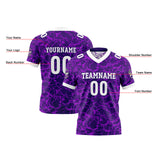 Custom Purple White Reversible Gradient Football Jersey Personalized Football Shirts for Men Women  Printed Team Name Number Logo