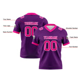 Custom Purple Pink Football Jersey Personalized Football Shirts for Men Women  Printed Team Name Number Logo