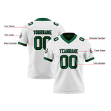 Custom White Green Reversible Gradient Football Jersey Personalized Football Shirts for Men Women  Printed Team Name Number Logo