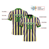 Custom Yellow Green Reversible Football Jersey Personalized Gradient Football Shirts for Men Printed Team Name Number Logo