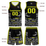 Custom Black Lime Green Reversible Basketball Suit for Adults and Kids Personalized Jersey
