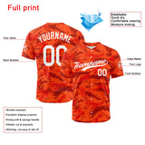 Custom Full Print Design Authentic Baseball Jersey orange