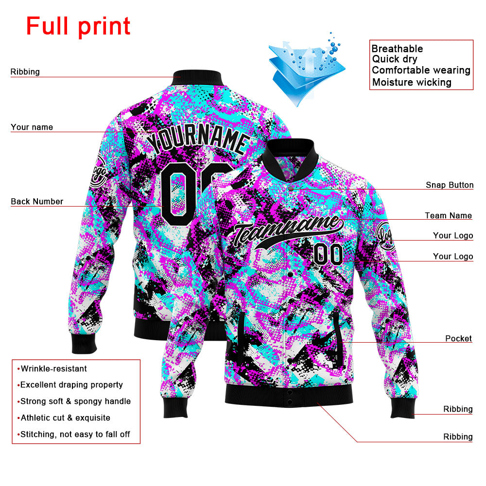 Personalized Custom Men's Jacket Customize Your Team Name, Logo, and Number enthsush