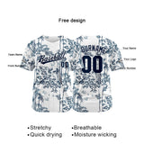 Custom Full Print Design Authentic Baseball Jersey white