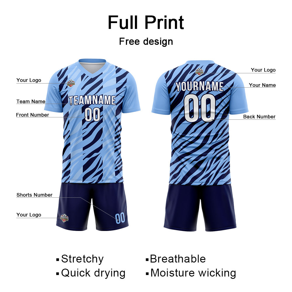 Custom Soccer Jerseys for Men Women Personalized Soccer Uniforms for Adult and Kid Blue-Navy enthsush