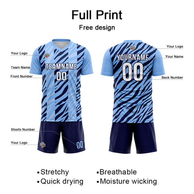 Custom Soccer Jerseys for Men Women Personalized Soccer Uniforms for Adult and Kid Blue-Navy enthsush