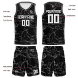 Custom Black Grey Reversible Basketball Suit for Adults and Kids Personalized Jersey