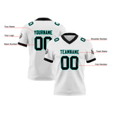 Custom White Black Football Jersey Personalized Football Shirts for Men Women  Printed Team Name Number Logo
