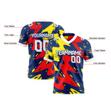 Custom Blue Red Reversible Gradient Football Jersey Personalized Football Shirts for Men Women  Printed Team Name Number Logo