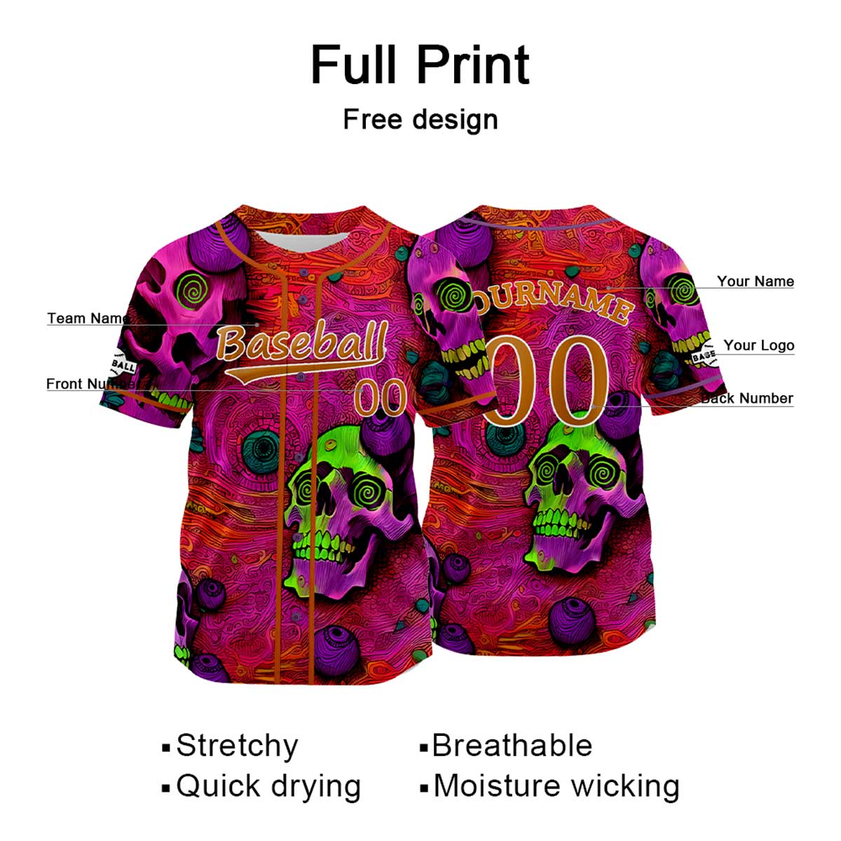 Custom Red Baseball Jersey Personalized Baseball Shirt for Men Women Kids Youth enthsush