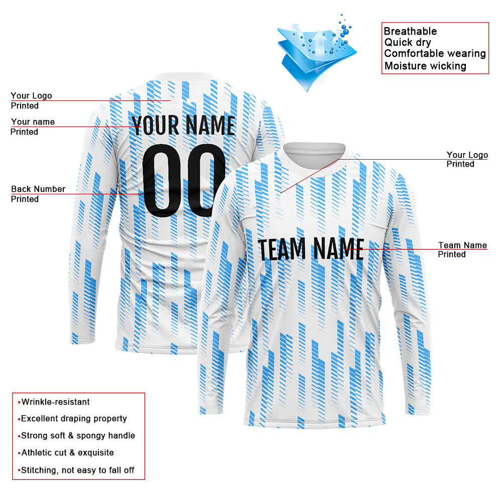 Custom Basketball Soccer Football Shooting Long T-Shirt for Adults and Kids White enthsush