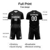 Custom Soccer Jerseys for Men Women Personalized Soccer Uniforms for Adult and Kid Black-Gray