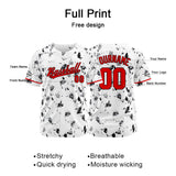 Custom Full Print Design Authentic Baseball Jersey white