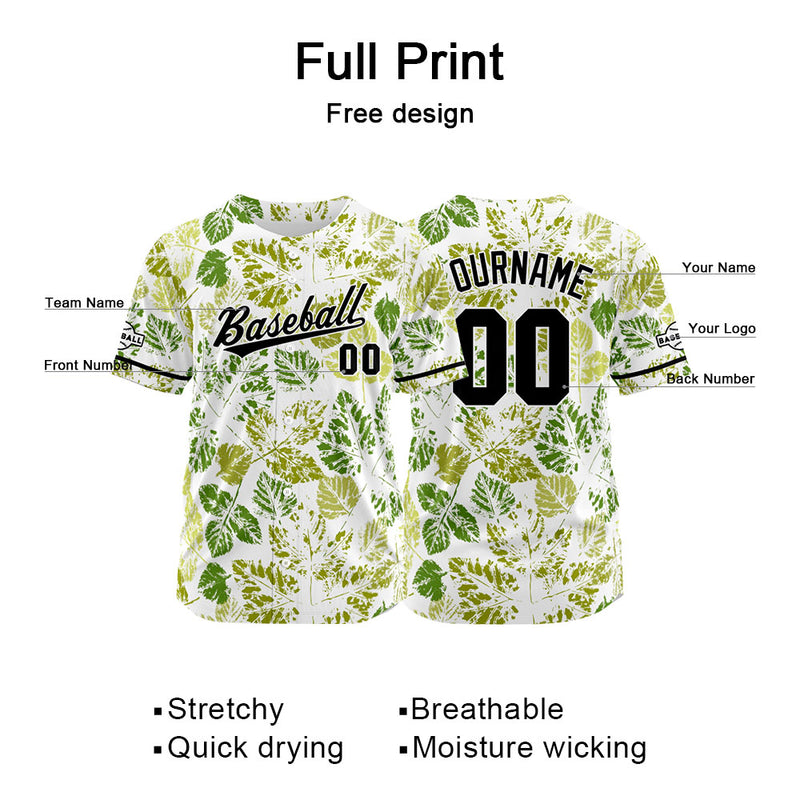 Custom Full Print Design Authentic Baseball Jersey chartreuse