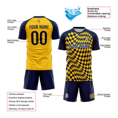Custom Soccer Jerseys for Men Women Personalized Soccer Uniforms for Adult and Kid Light Yellow-Black enthsush