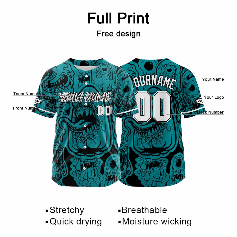 Custom Baseball Uniforms High-Quality for Adult Kids Optimized for Performance Monster-Midnight Green enthsush