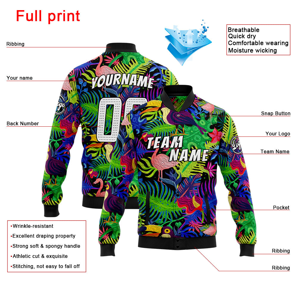 Personalized Custom Men's Jacket Customize Your Team Name, Logo, and Number enthsush