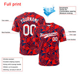 Custom Full Print Design Authentic Baseball Jersey red