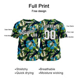 Custom Full Print Design Authentic Baseball Jersey green-blue-black