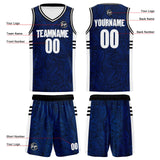 Custom Black Blue Reversible Basketball Suit for Adults and Kids Personalized Jersey