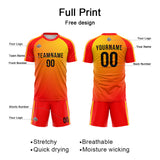 Custom Soccer Jerseys for Men Women Personalized Soccer Uniforms for Adult and Kid Red-Yellow