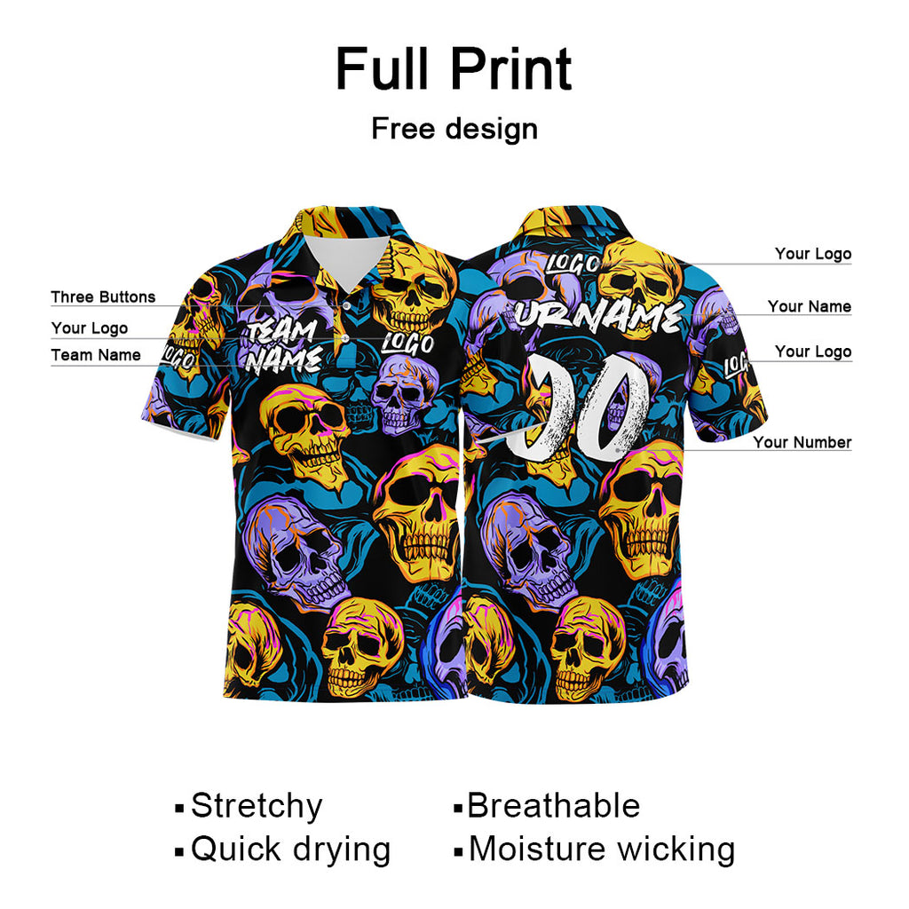 Custom Football Polo Shirts  Add Your Unique Logo/Name/Number Purple&Green enthsush