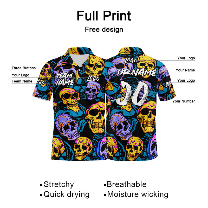 Custom Football Polo Shirts  Add Your Unique Logo/Name/Number Purple&Green