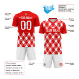 Custom Soccer Jerseys for Men Women Personalized Soccer Uniforms for Adult and Kid Red-White