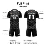 Custom Soccer Jerseys for Men Women Personalized Soccer Uniforms for Adult and Kid Black-Dark Gray