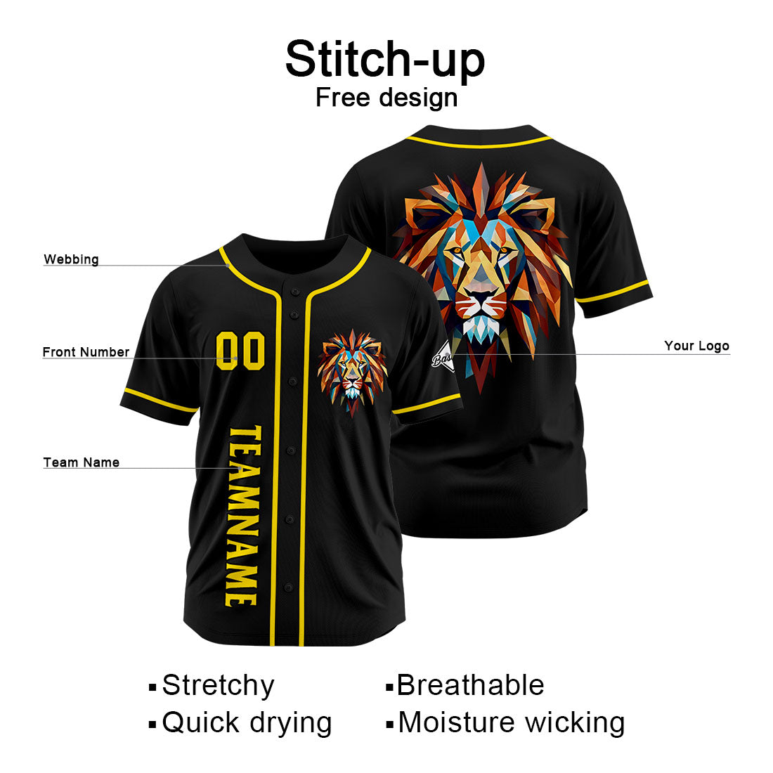 Custom Baseball Uniforms High-Quality for Adult Kids Optimized for Performance Black enthsush