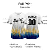 Custom Full Print Design Authentic Baseball Jersey white-blue-cream