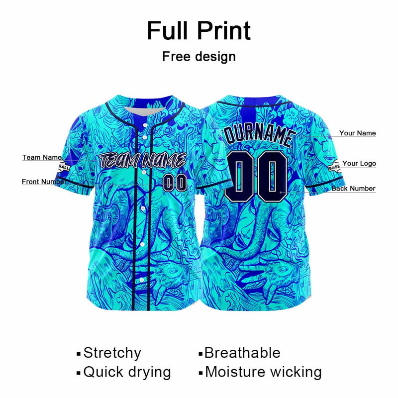 Custom Baseball Uniforms High-Quality for Adult Kids Optimized for Performance Witch-Blue
