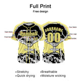 Custom Yellow Baseball Jersey Personalized Baseball Shirt for Men Women Kids Youth