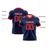 Custom Navy Red Football Jersey Personalized Football Shirts for Men Women  Printed Team Name Number Logo