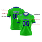 Custom Green Blue Football Jersey Personalized Football Shirts for Men Women  Printed Team Name Number Logo