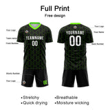 Custom Soccer Jerseys for Men Women Personalized Soccer Uniforms for Adult and Kid Black-Neon Green