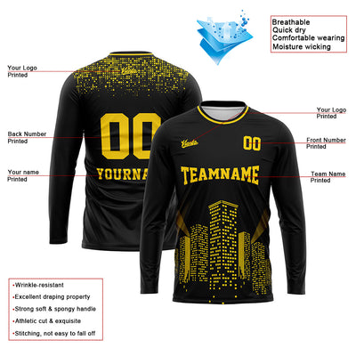 Custom Basketball Soccer Football Shooting Long T-Shirt for Adults and Kids Black enthsush