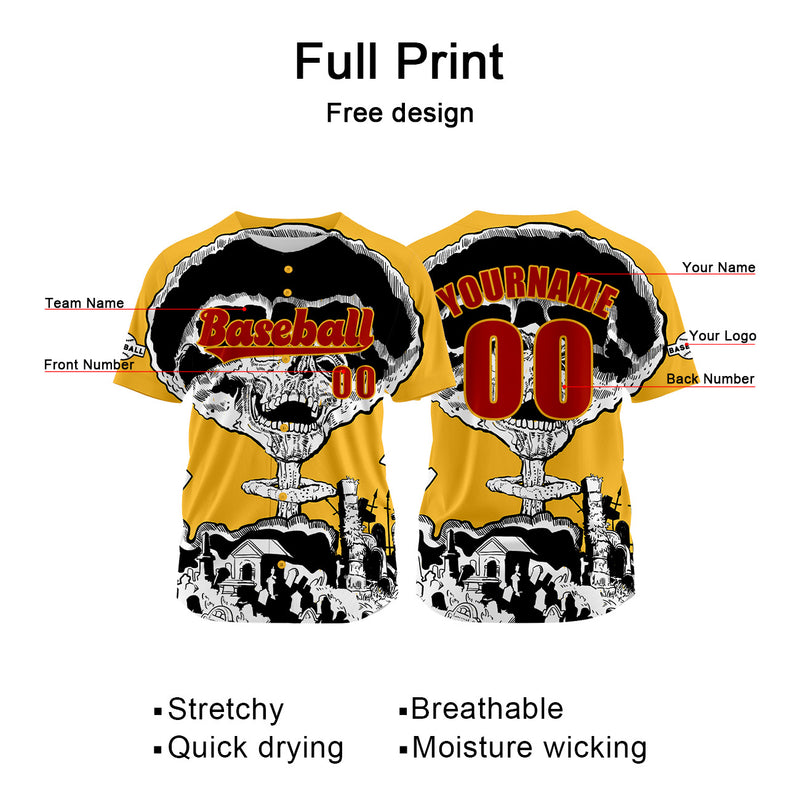 Custom Orange Baseball Jersey Personalized Baseball Shirt for Men Women Kids Youth