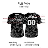 Custom Black Purple Jersey Personalized Baseball Shirt for Men Women Kids Youth