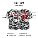 Custom Baseball Jersey Personalized Baseball Shirt for Men Women Kids Youth Teams Stitched and Print Black&White