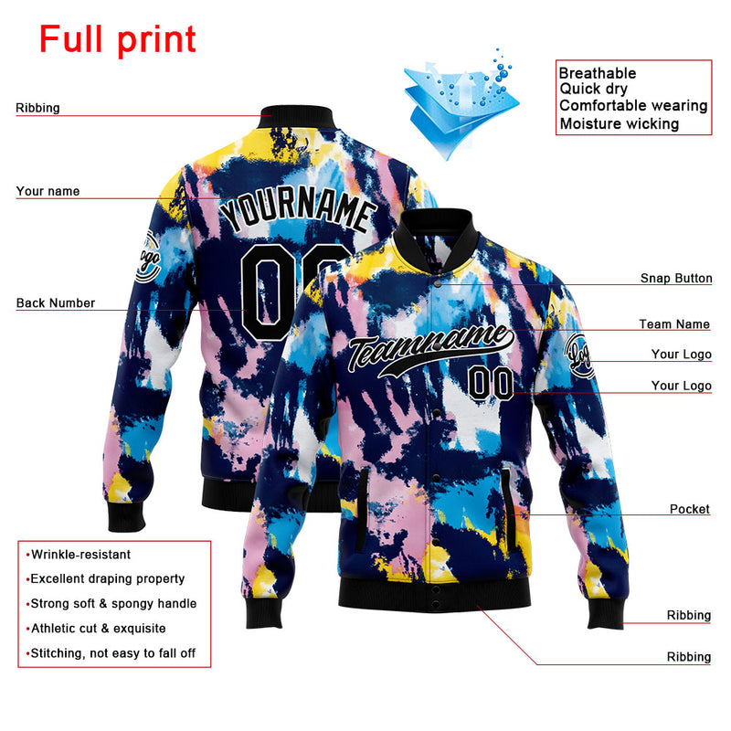 Personalized Custom Men's Jacket Customize Your Team Name, Logo, and Number