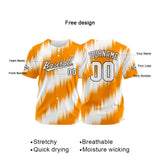 Custom Full Print Design Authentic Baseball Jersey orange-white