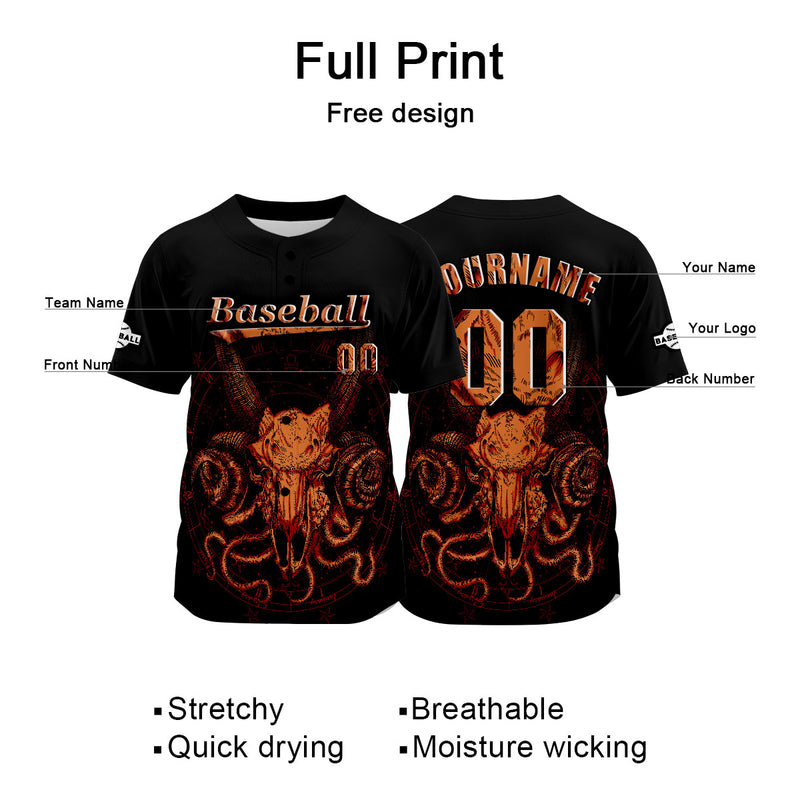 Custom Black Baseball Jersey Personalized Baseball Shirt for Men Women Kids Youth