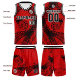 Custom Red Basketball Jersey Uniform Suit Printed Your Logo Name Number