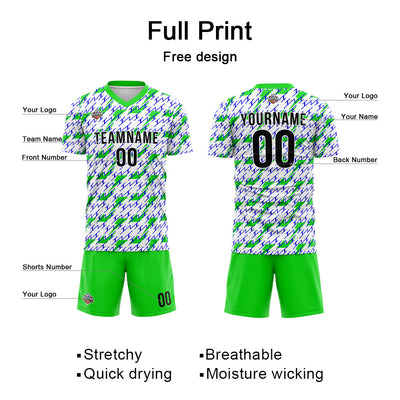 Custom Soccer Jerseys for Men Women Personalized Soccer Uniforms for Adult and Kid Neon Green enthsush