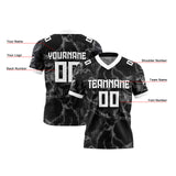 Custom Black Reversible Gradient Football Jersey Personalized Football Shirts for Men Women  Printed Team Name Number Logo