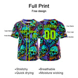 Custom Baseball Jersey Personalized Baseball Shirt for Men Women Kids Youth Teams Stitched and Print Purple&Neon Green